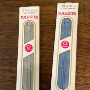 New unused zippers 14 inch